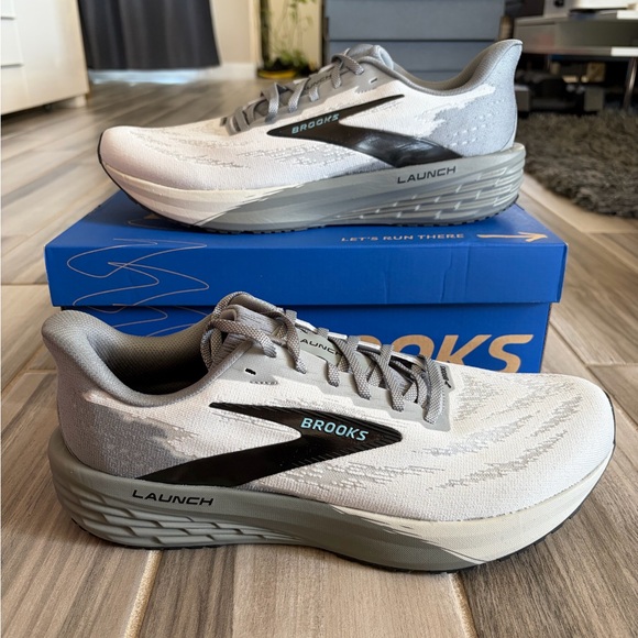 Men's Brooks Launch 11 Running Shoes - Oyster Gray Blue 110450 1D 021